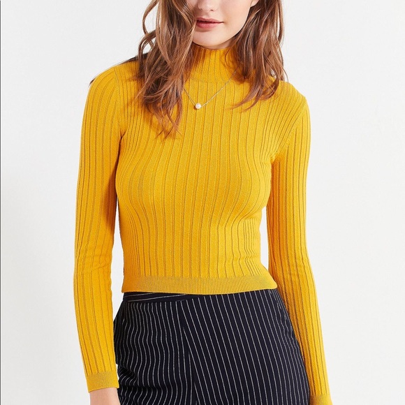 Urban Outfitters Sweaters - Urban Outfitters Gold Mock Neck Sweater